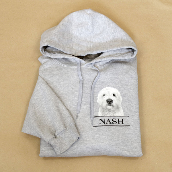 Personalized Pet Hoodie Sweatshirt - Gray
