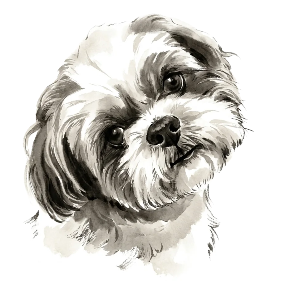 Luna in Ink Wash