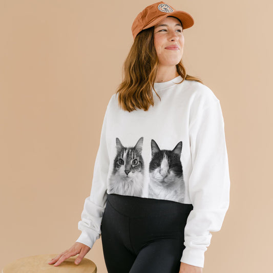 Cropped Crew Sweatshirt - Front Graphic