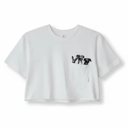 Lightweight Pet-In-Pocket Cropped Tee
