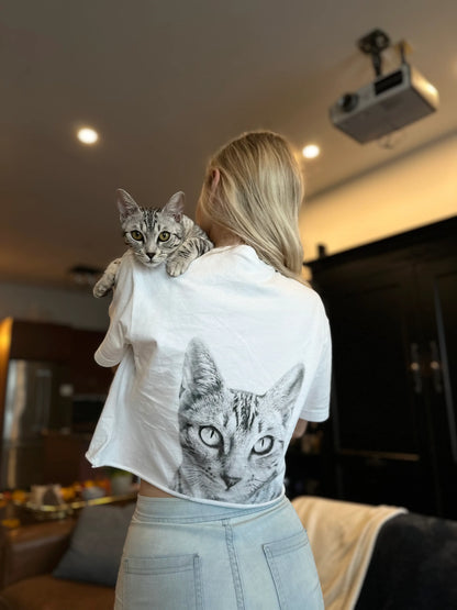 Lightweight Pet-In-Pocket Cropped Tee