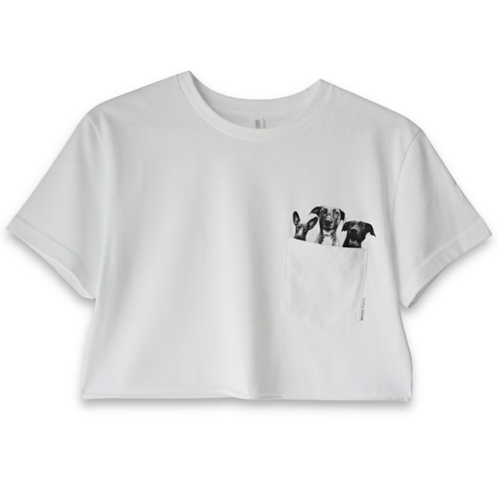 Lightweight Pet-In-Pocket Cropped Tee