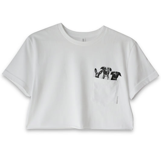 Lightweight Pet-In-Pocket Cropped Tee
