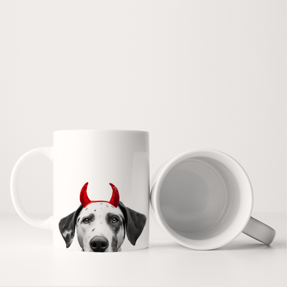 Lil' Devil Peeking Pet Halloween Mug