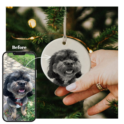 Personalized Pet Ceramic Holiday Ornament