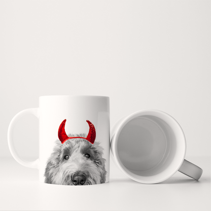 Lil' Devil Peeking Pet Halloween Mug