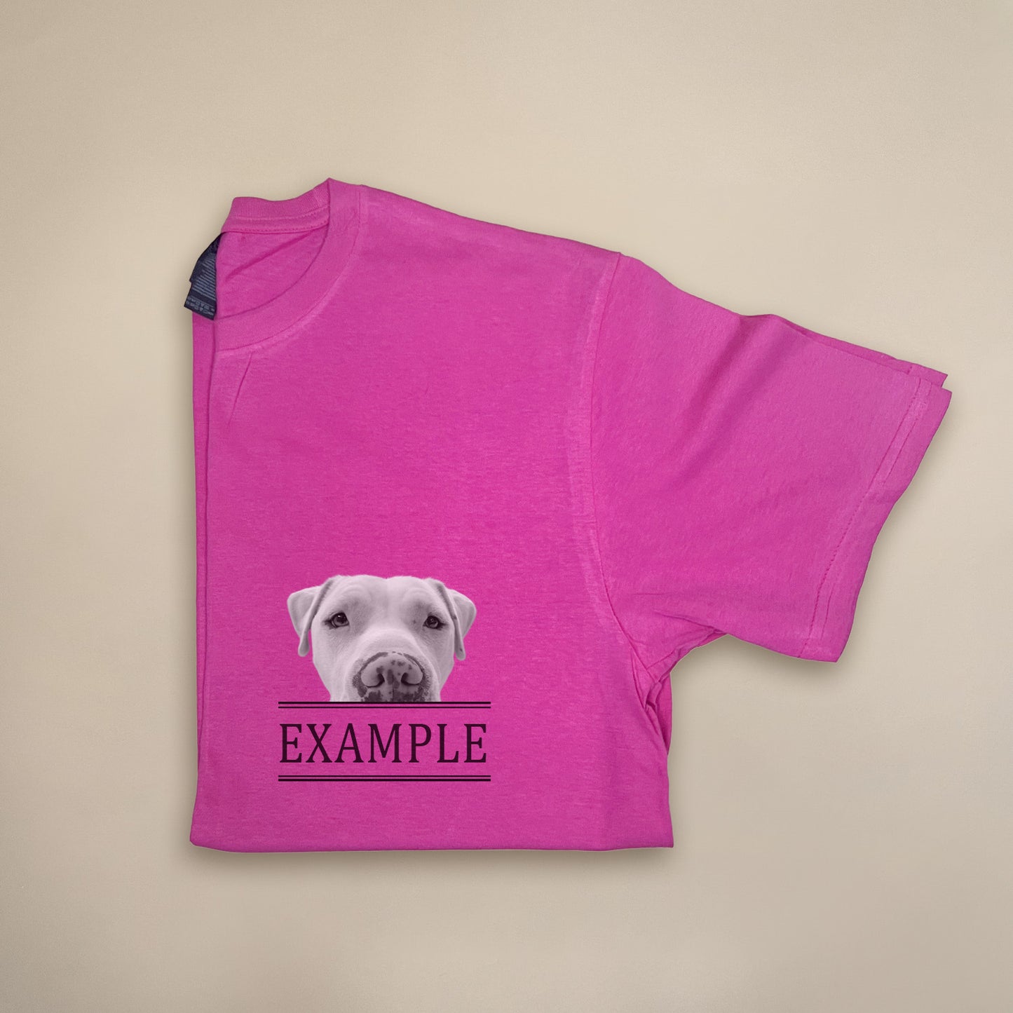 Peeking Pet - Pink Unisex Crew Tee