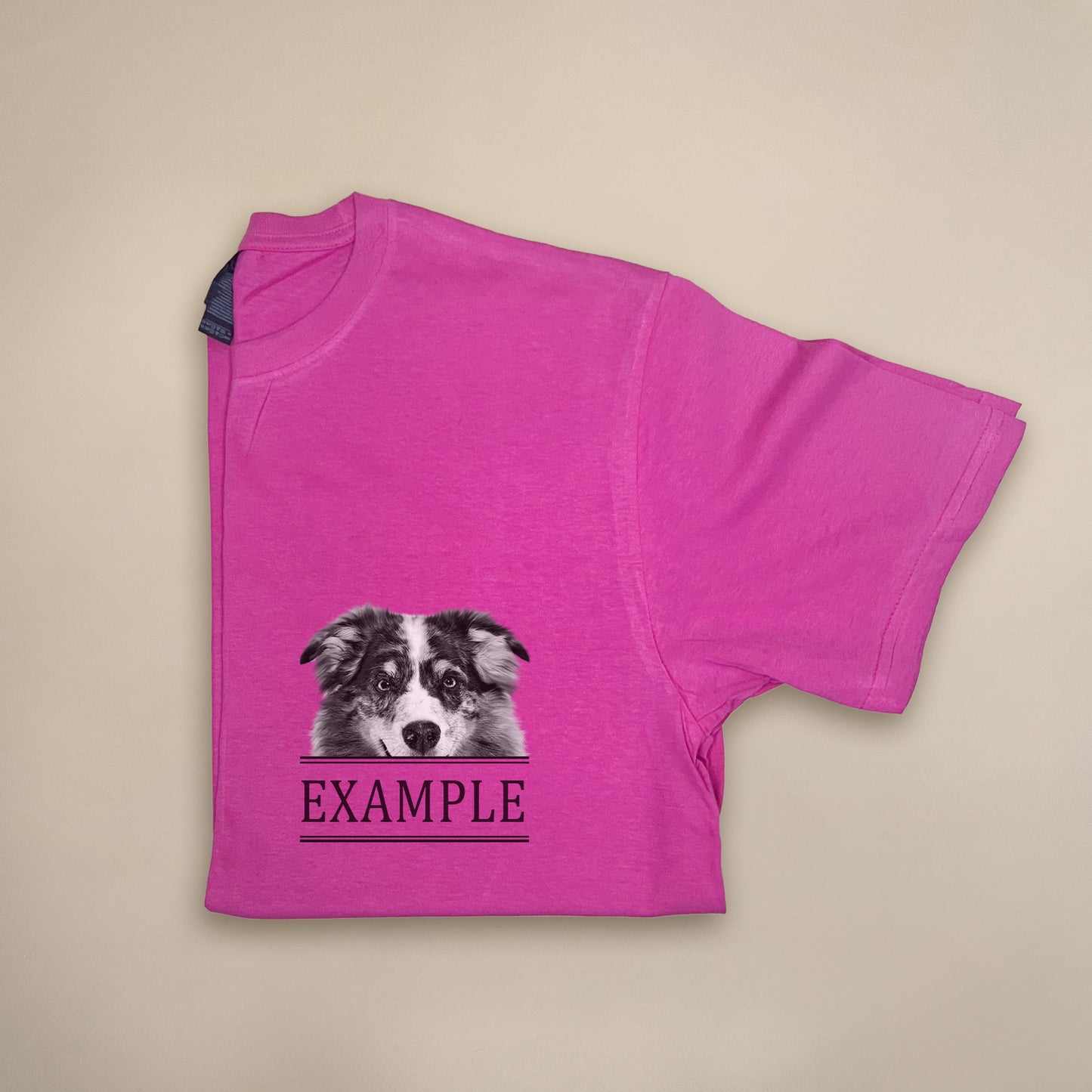 Peeking Pet - Pink Unisex Crew Tee