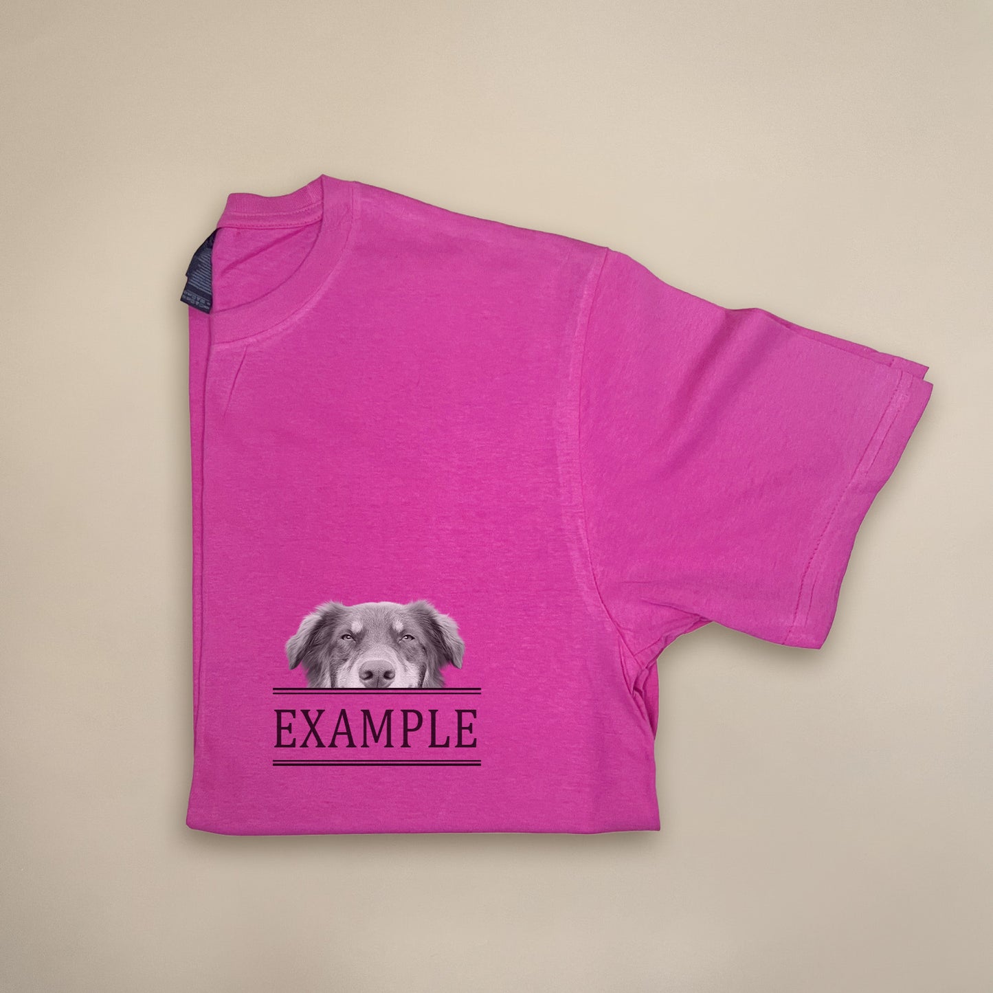 Peeking Pet - Pink Unisex Crew Tee