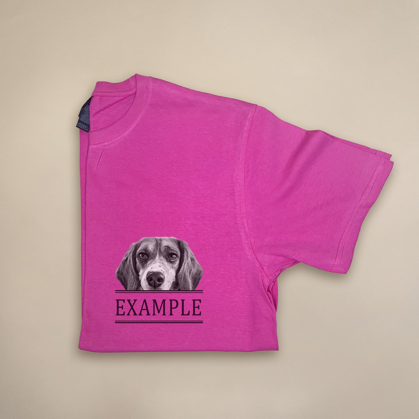 Peeking Pet - Pink Unisex Crew Tee