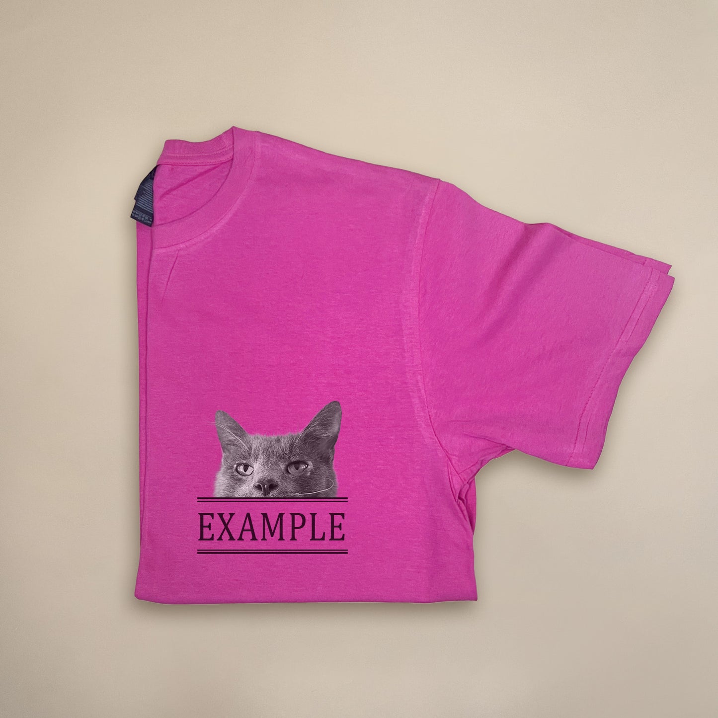 Peeking Pet - Pink Unisex Crew Tee