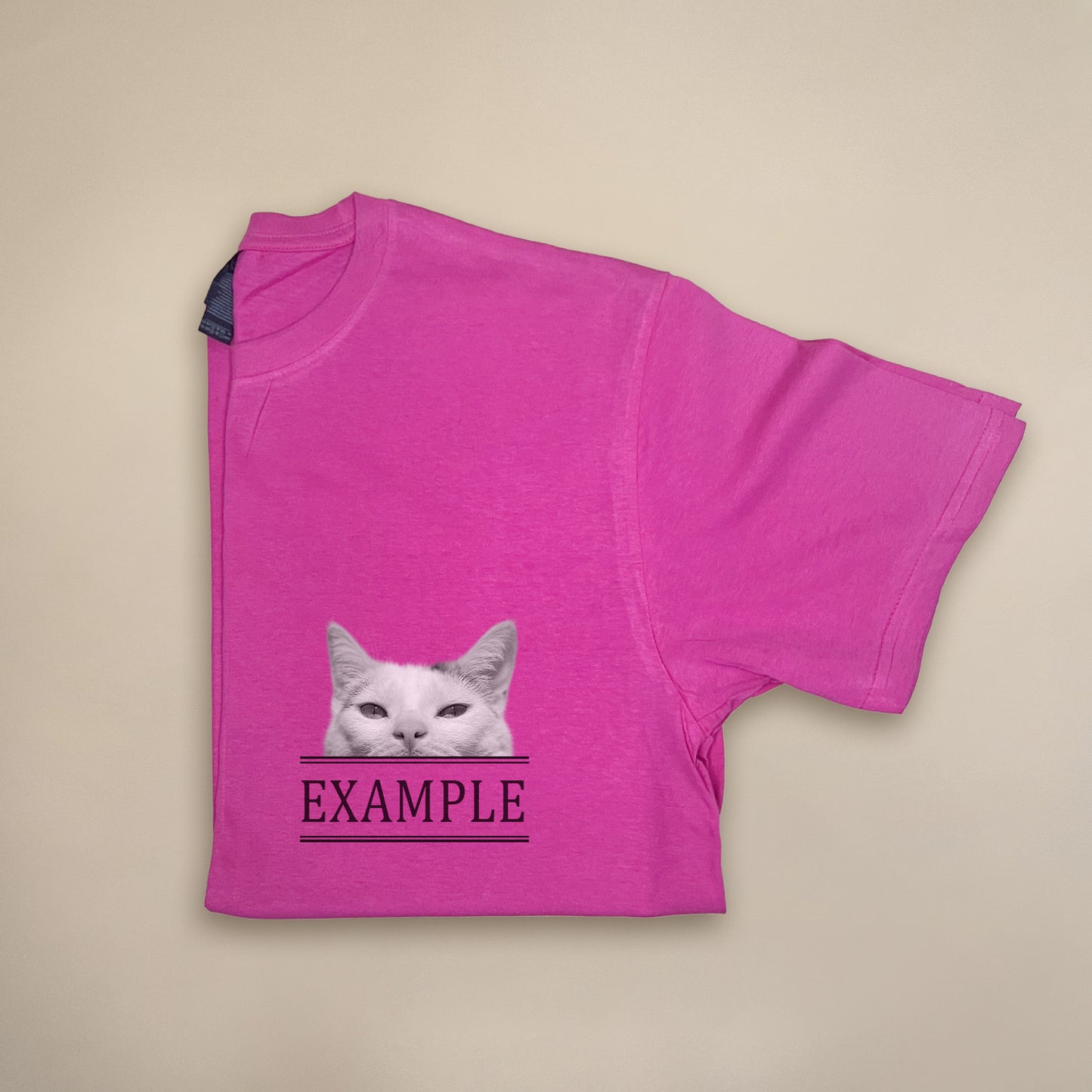 Peeking Pet - Pink Unisex Crew Tee