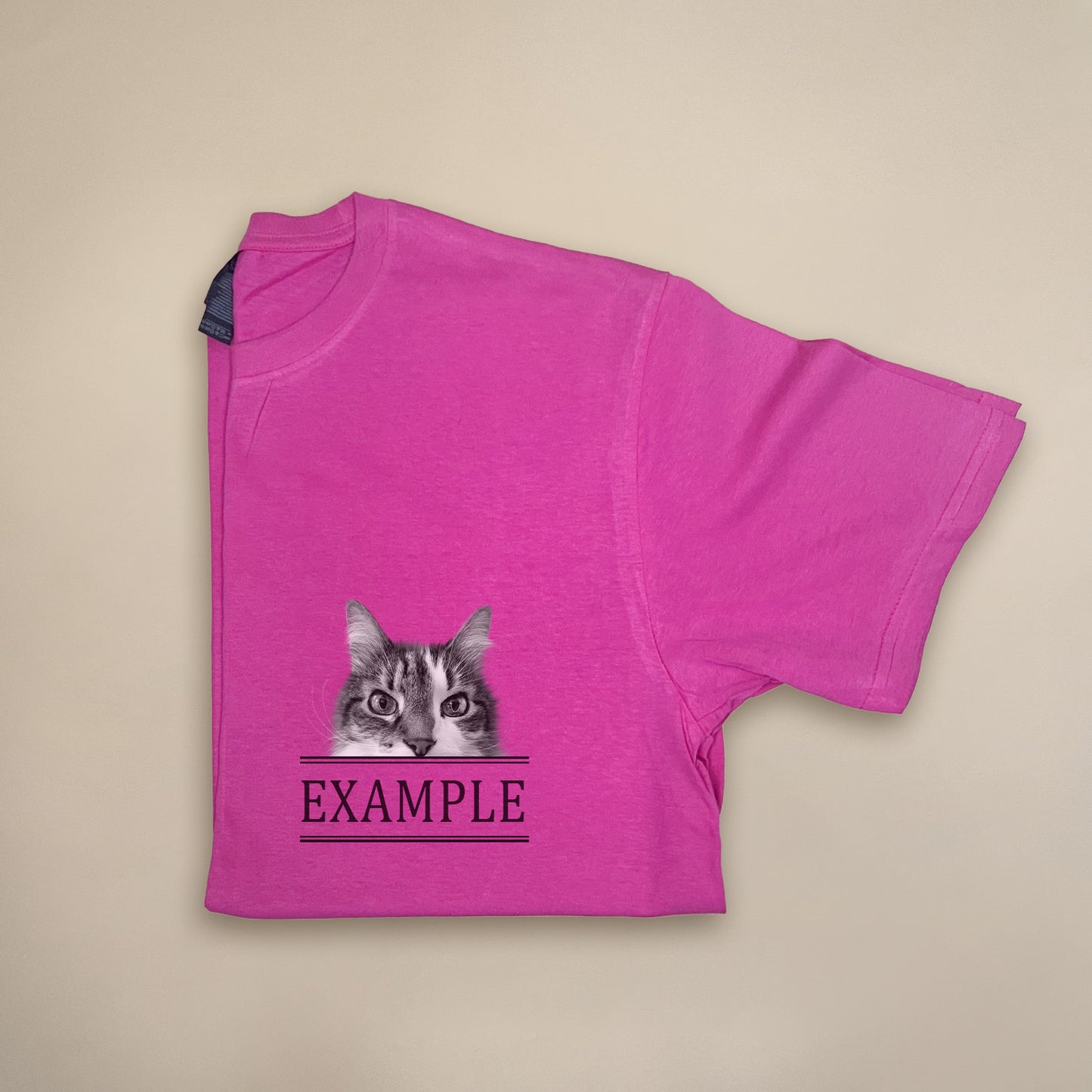 Peeking Pet - Pink Unisex Crew Tee