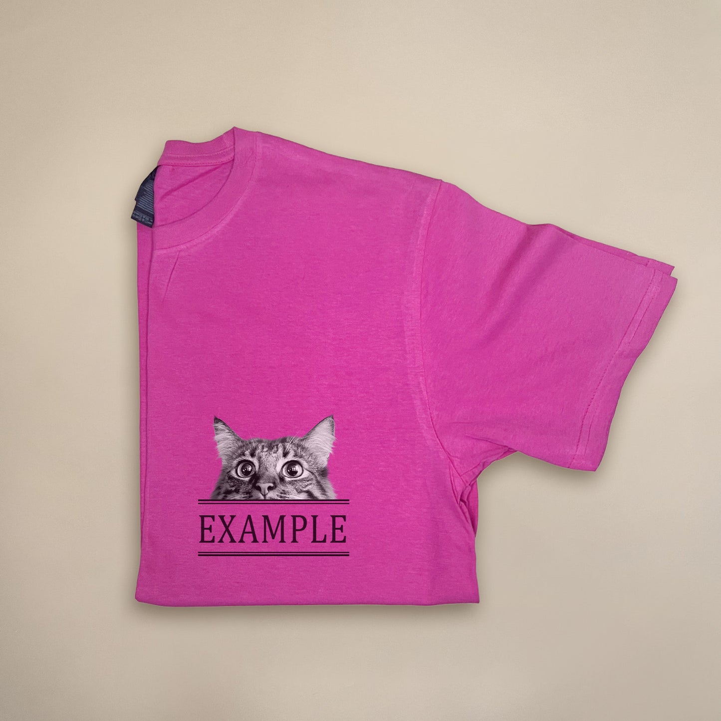 Peeking Pet - Pink Unisex Crew Tee