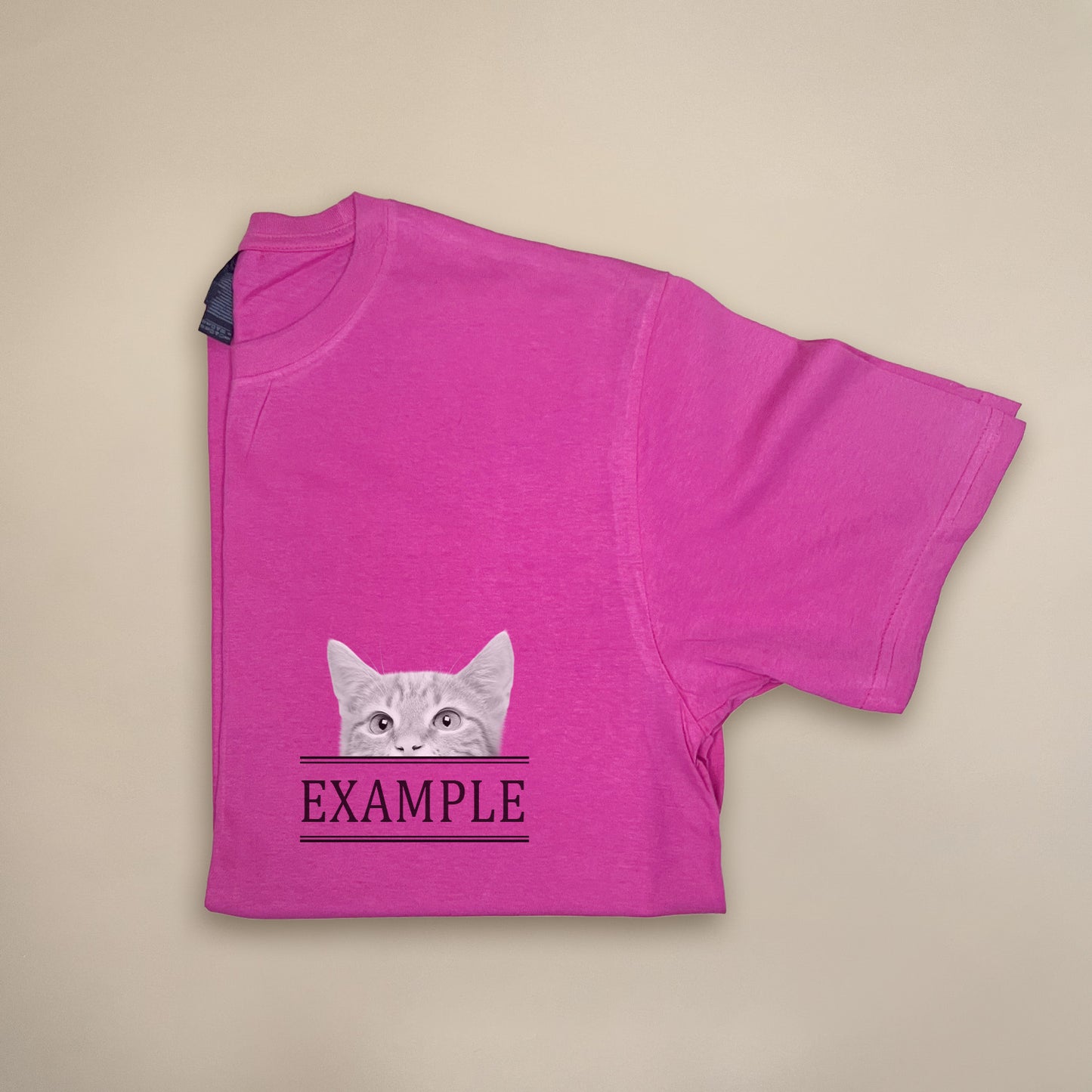 Peeking Pet - Pink Unisex Crew Tee