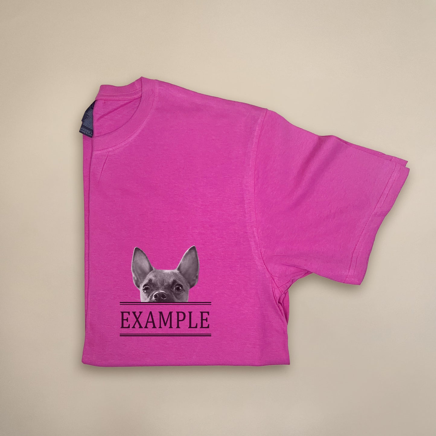 Peeking Pet - Pink Unisex Crew Tee