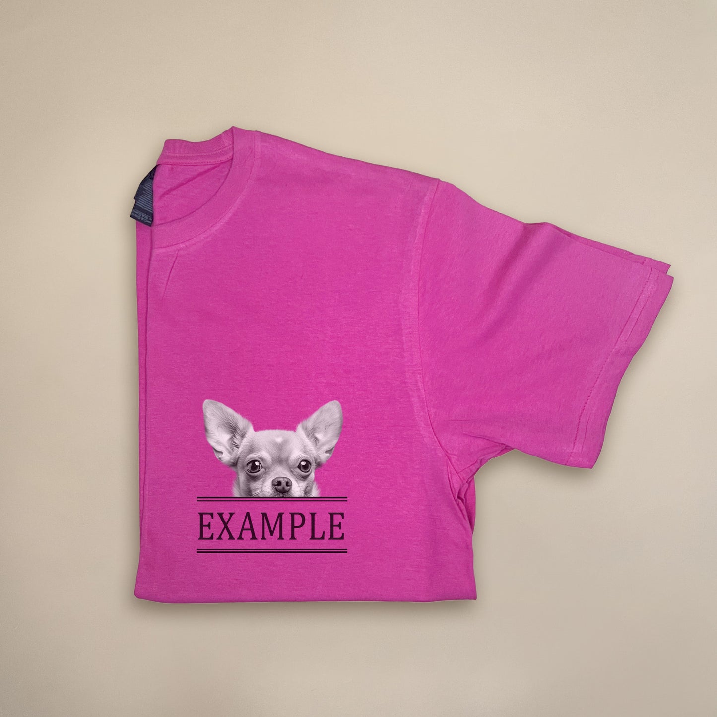 Peeking Pet - Pink Unisex Crew Tee