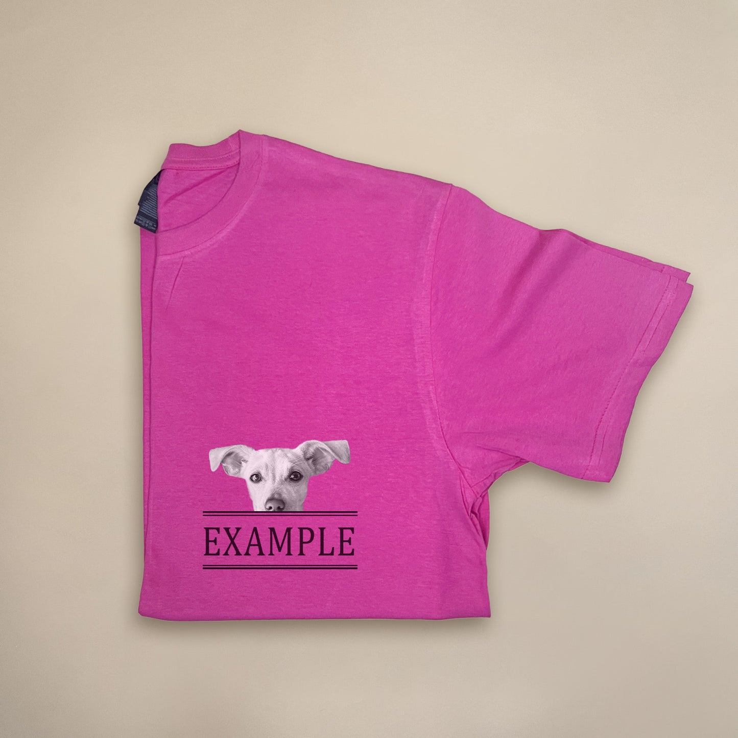 Peeking Pet - Pink Unisex Crew Tee