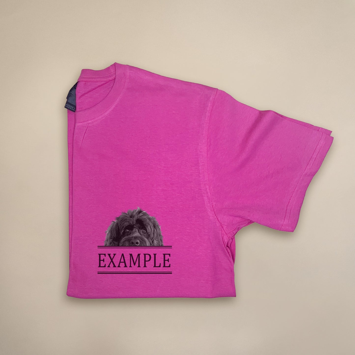 Peeking Pet - Pink Unisex Crew Tee