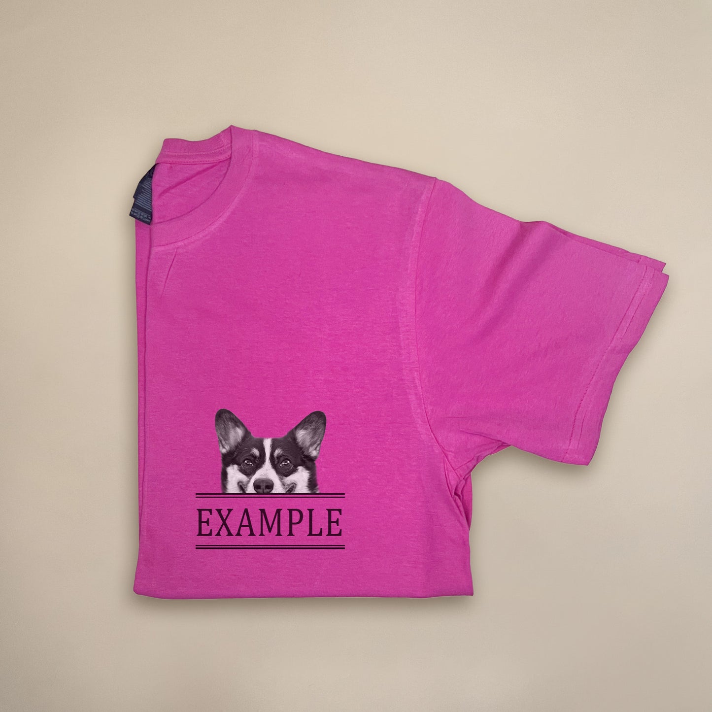 Peeking Pet - Pink Unisex Crew Tee