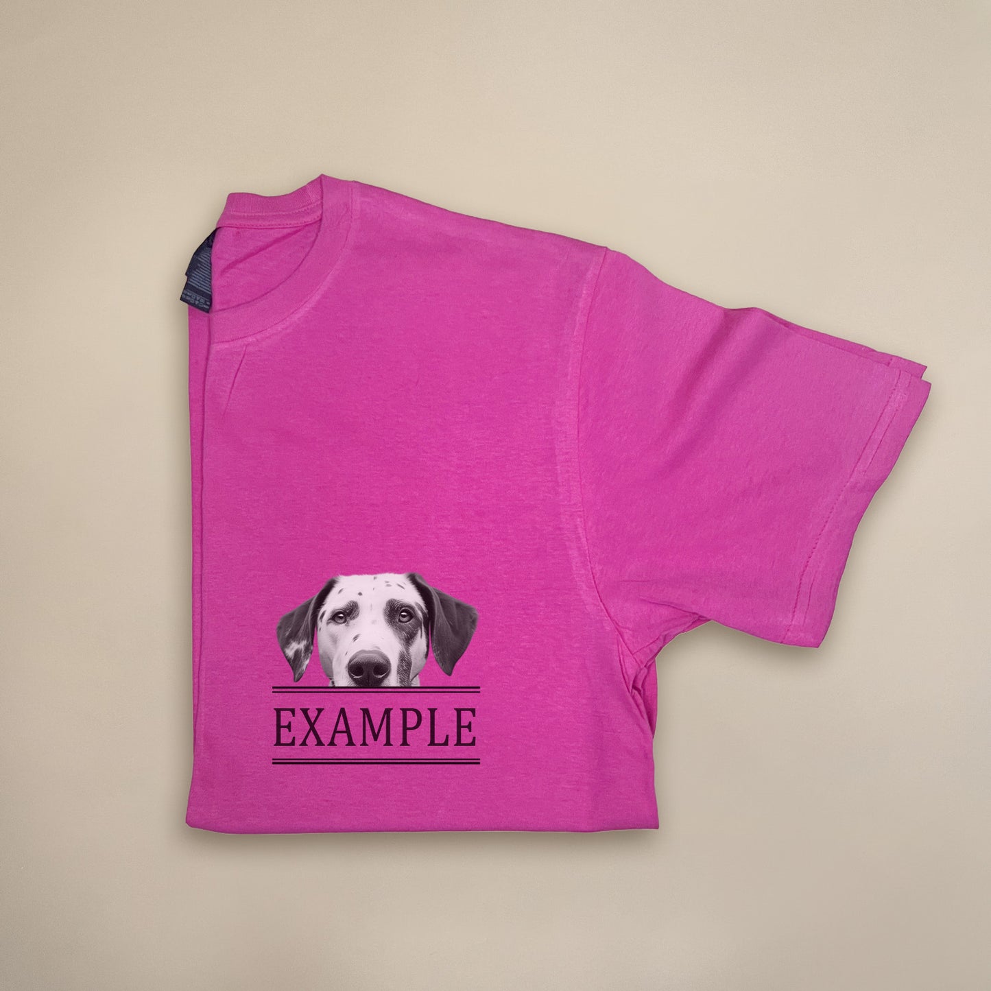 Peeking Pet - Pink Unisex Crew Tee