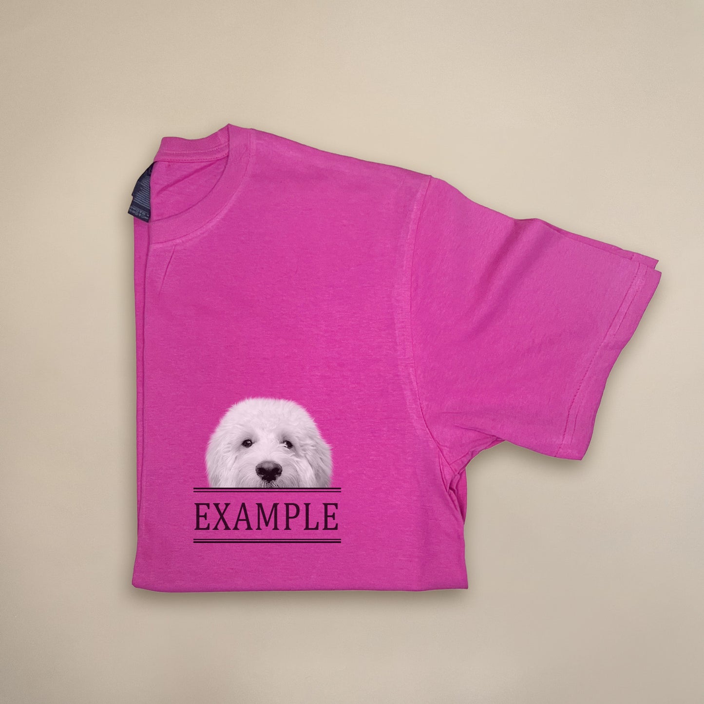 Peeking Pet - Pink Unisex Crew Tee