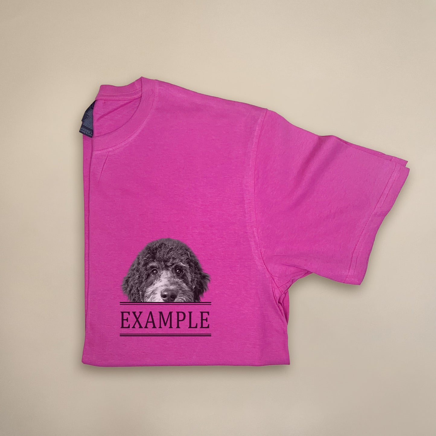 Peeking Pet - Pink Unisex Crew Tee