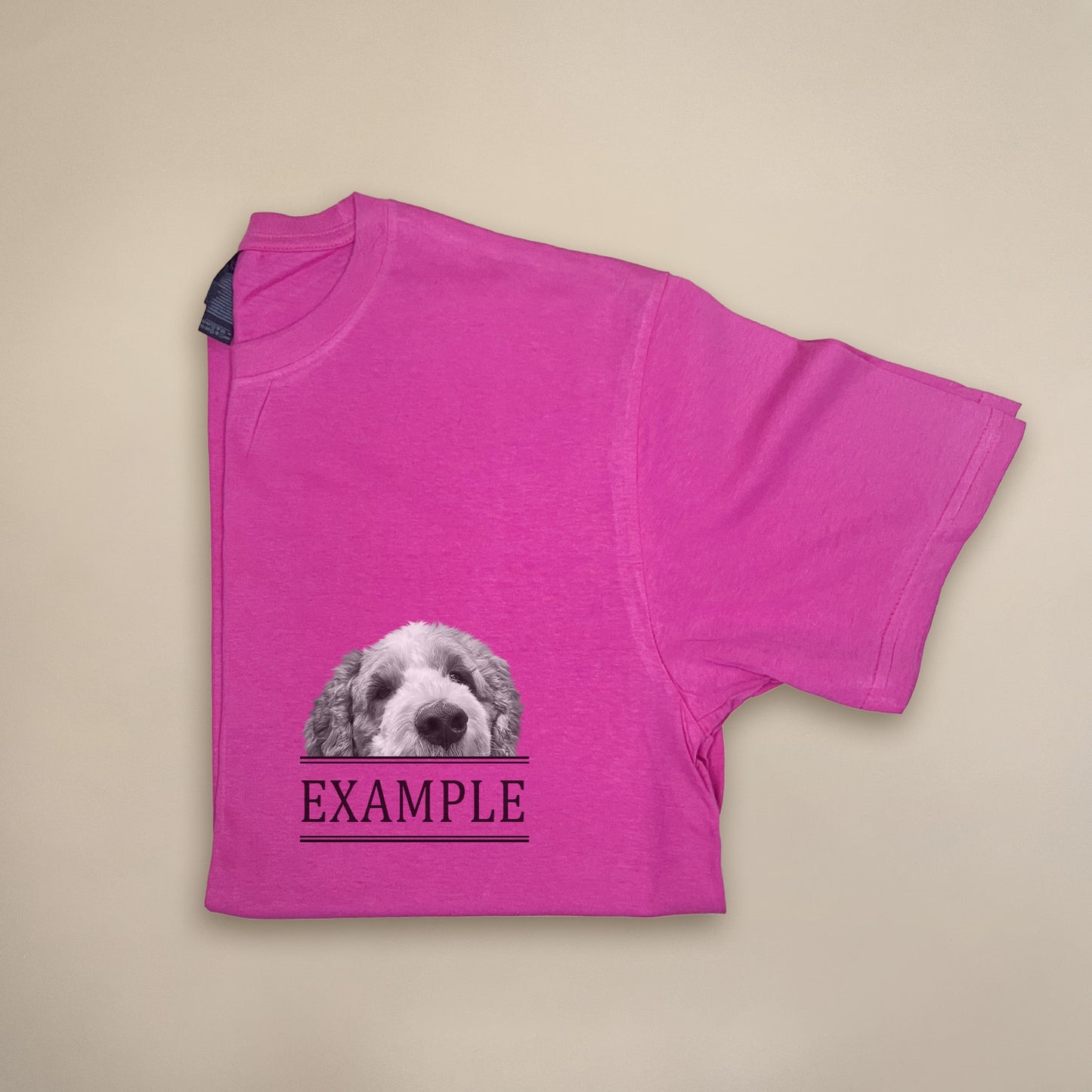 Peeking Pet - Pink Unisex Crew Tee