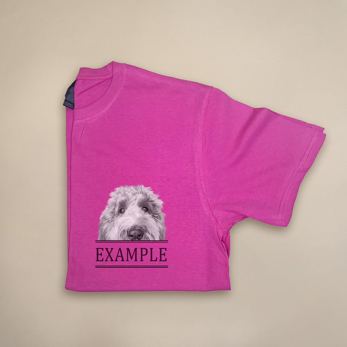 Peeking Pet - Pink Unisex Crew Tee