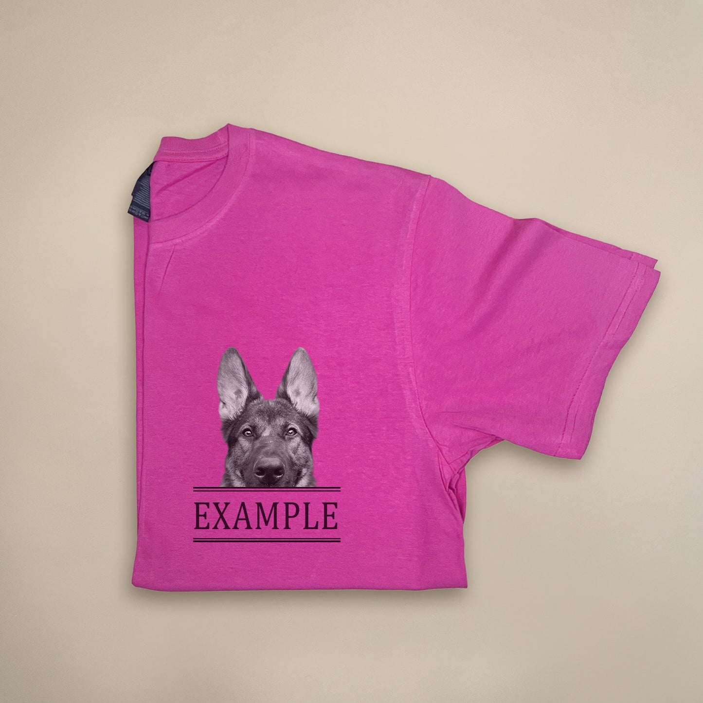 Peeking Pet - Pink Unisex Crew Tee