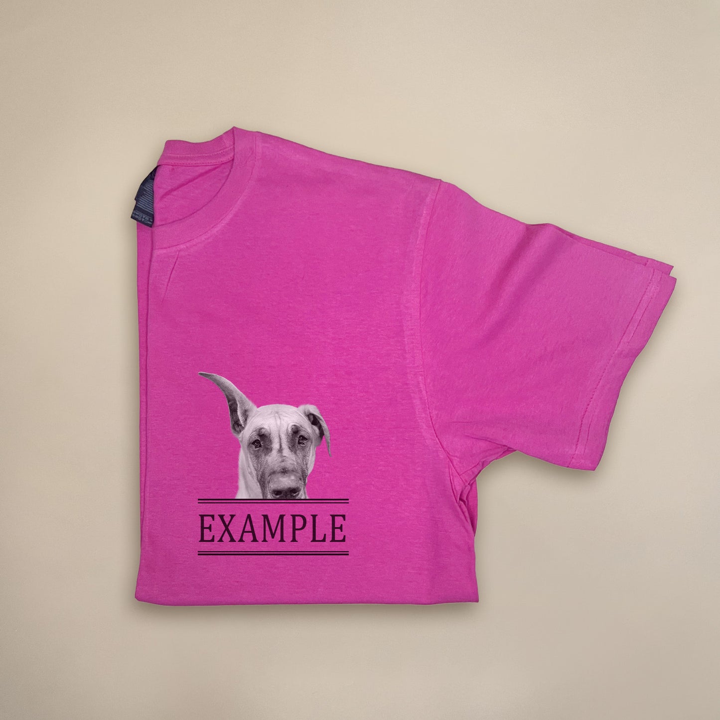 Peeking Pet - Pink Unisex Crew Tee