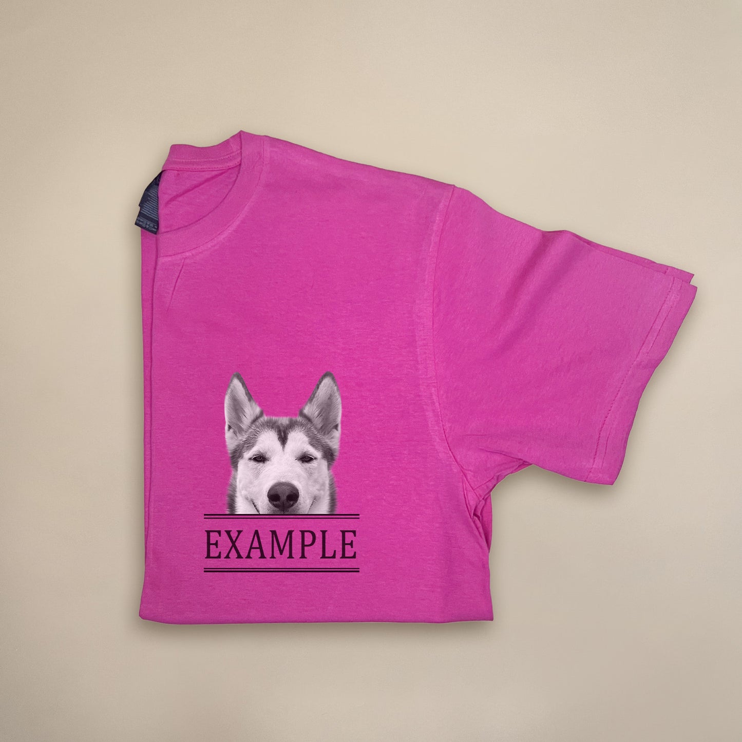 Peeking Pet - Pink Unisex Crew Tee