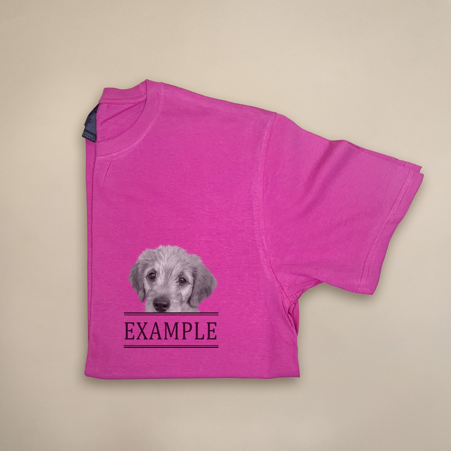 Peeking Pet - Pink Unisex Crew Tee