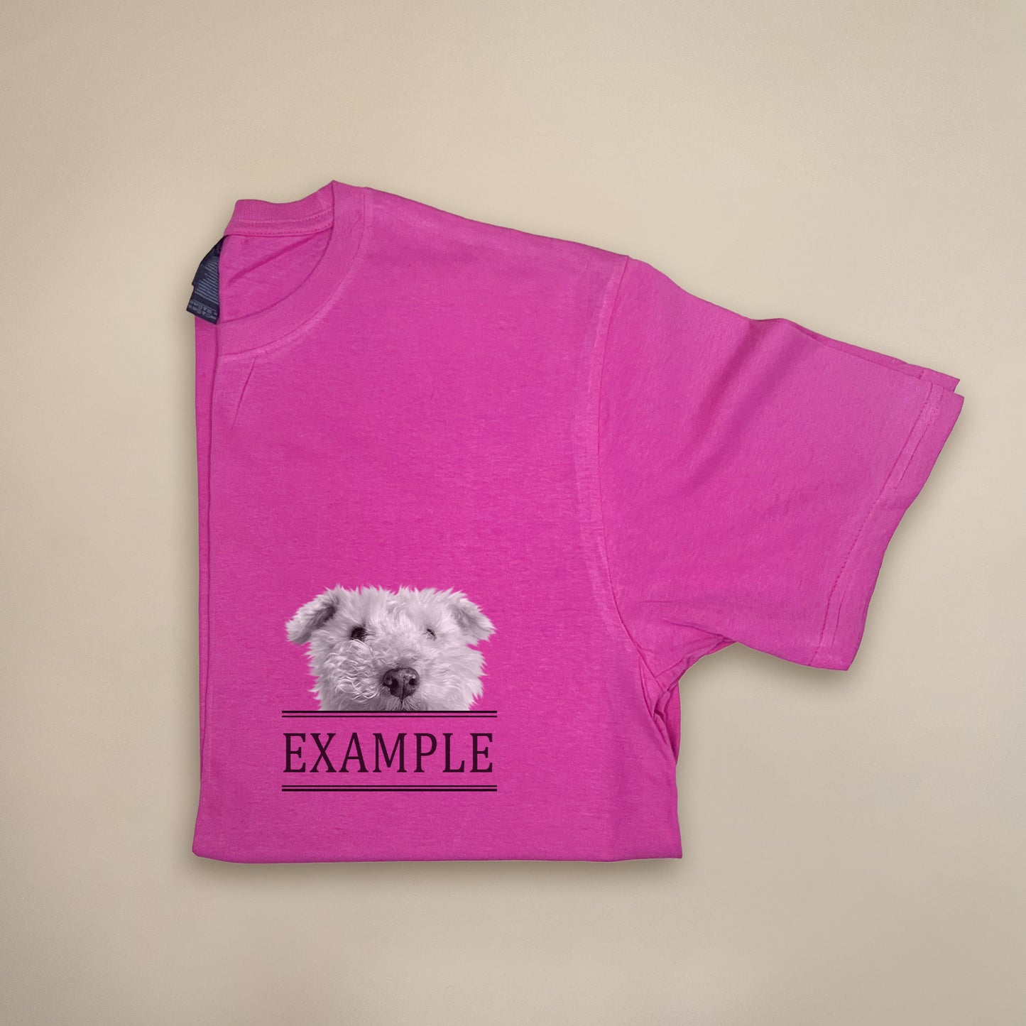 Peeking Pet - Pink Unisex Crew Tee