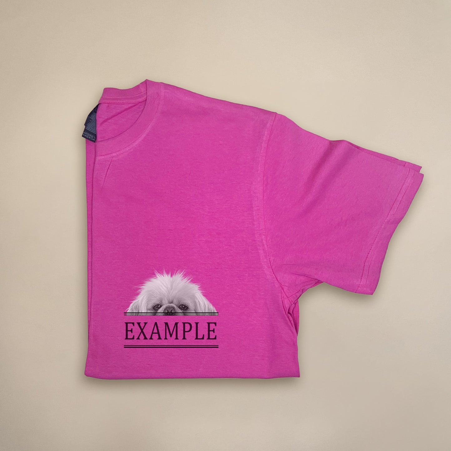 Peeking Pet - Pink Unisex Crew Tee