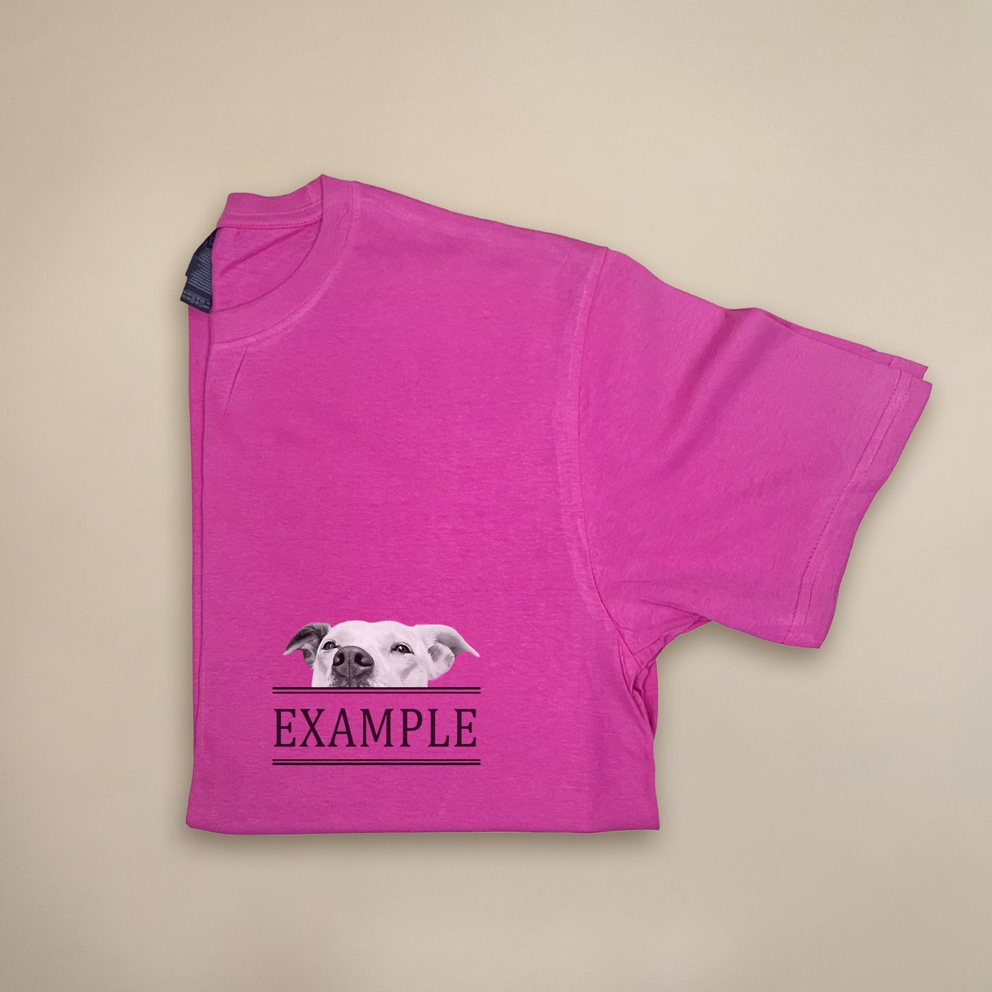 Peeking Pet - Pink Unisex Crew Tee