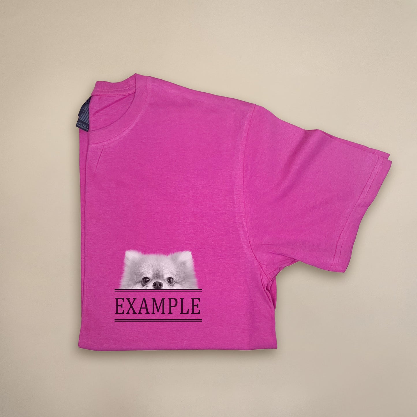 Peeking Pet - Pink Unisex Crew Tee