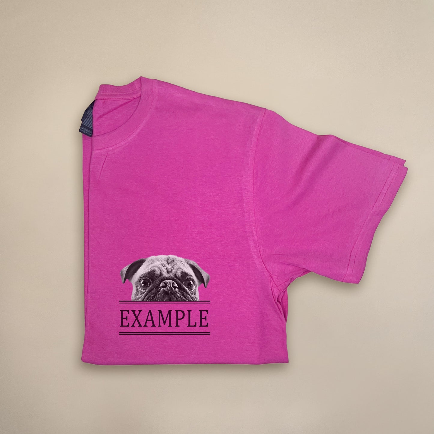 Peeking Pet - Pink Unisex Crew Tee