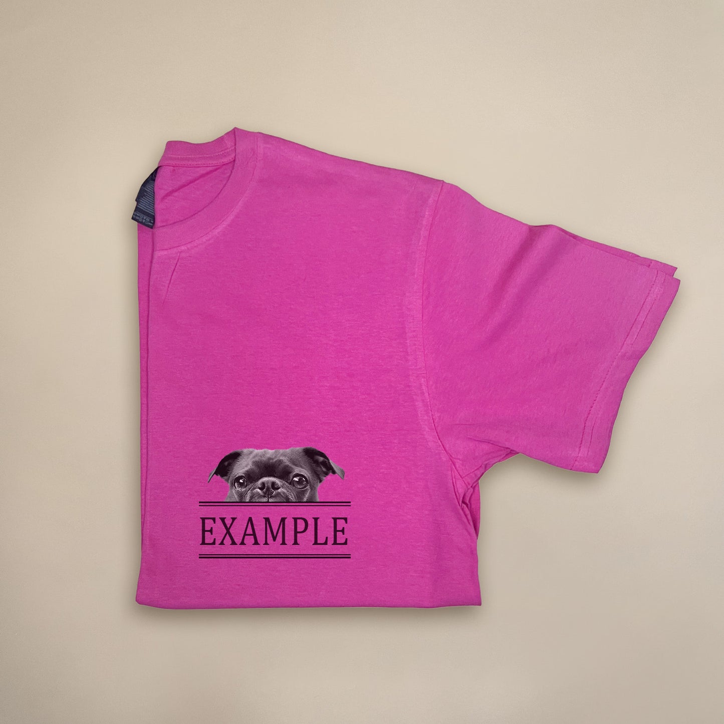 Peeking Pet - Pink Unisex Crew Tee