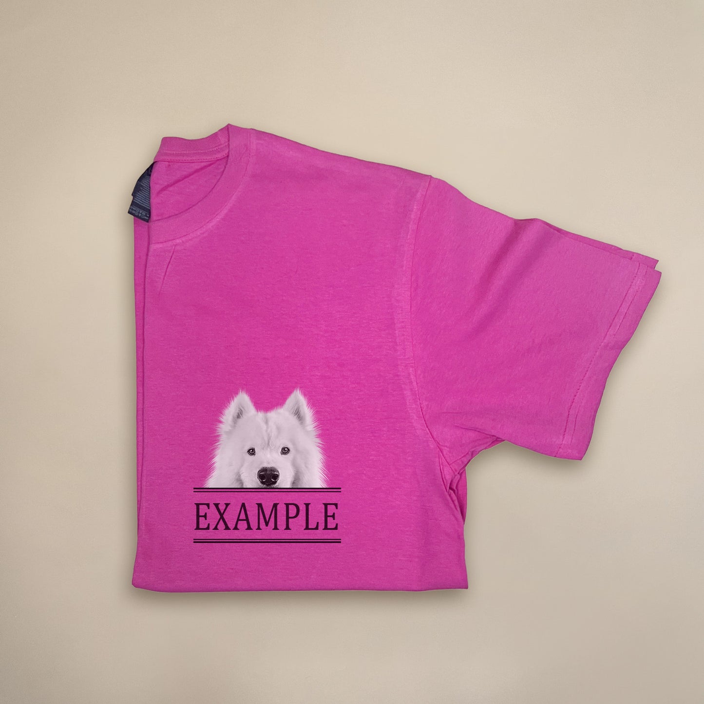 Peeking Pet - Pink Unisex Crew Tee