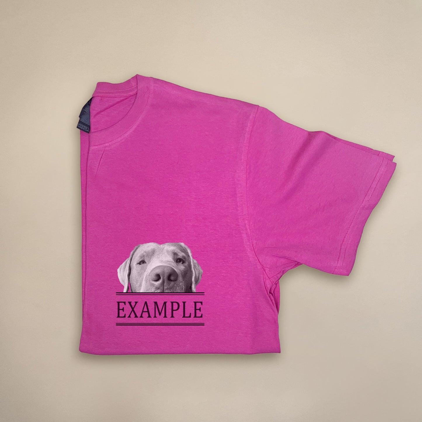 Peeking Pet - Pink Unisex Crew Tee