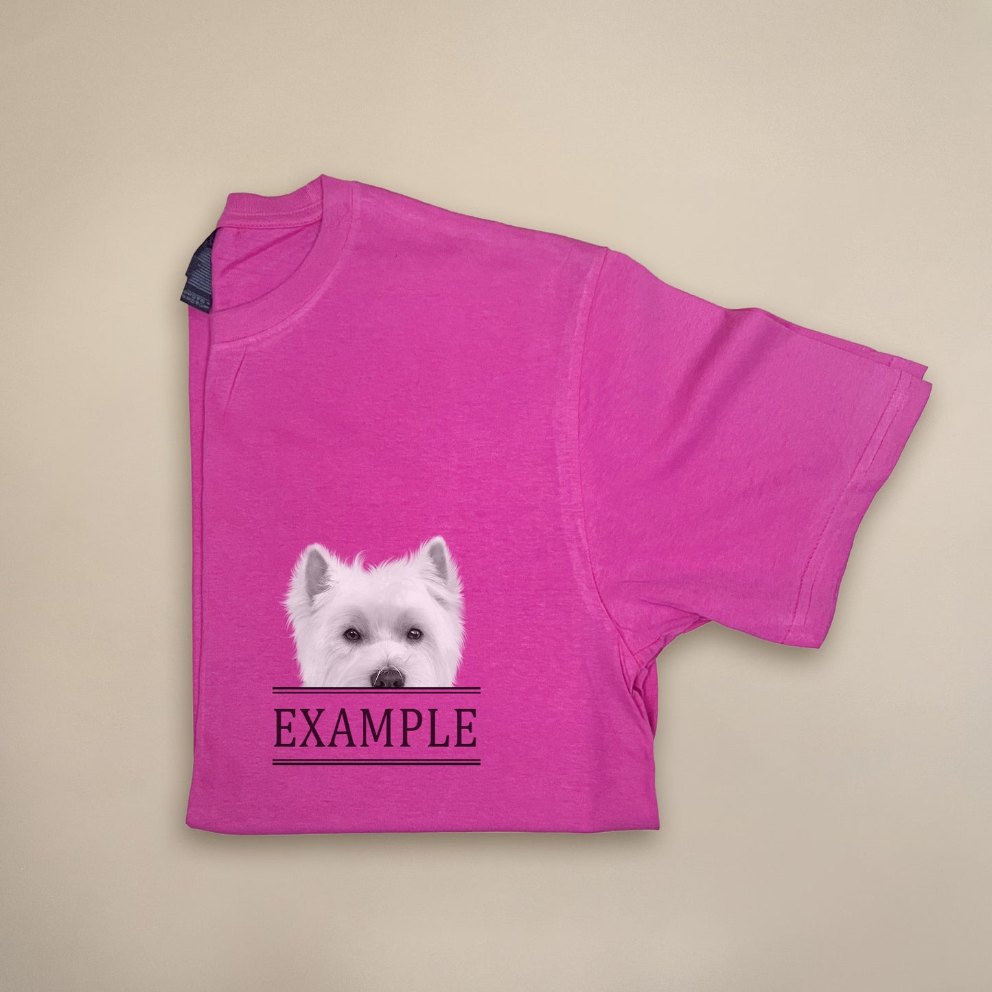 Peeking Pet - Pink Unisex Crew Tee