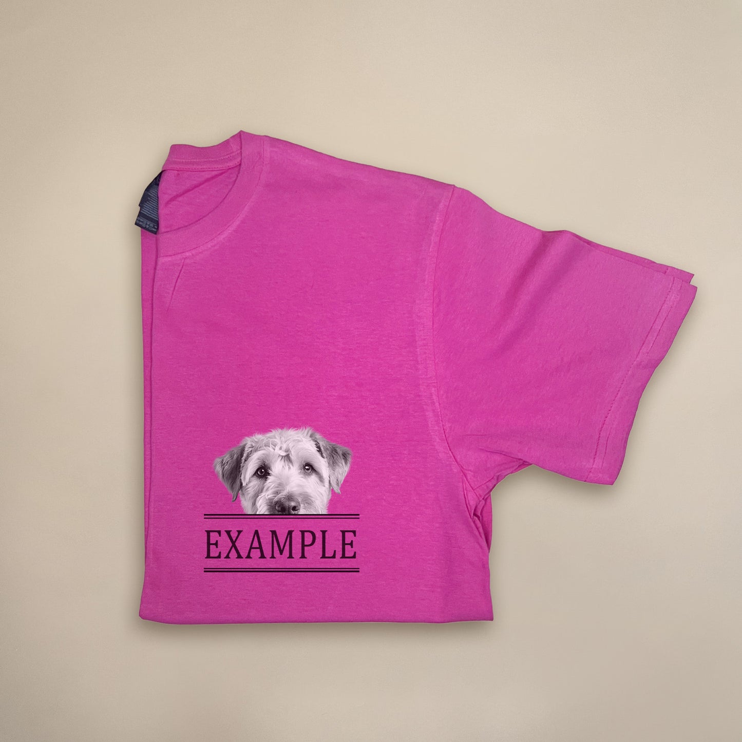 Peeking Pet - Pink Unisex Crew Tee