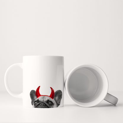 Lil' Devil Peeking Pet Halloween Mug