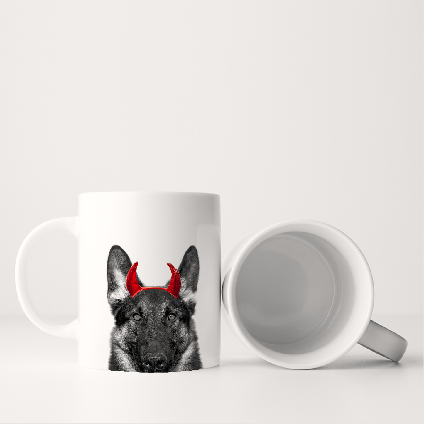 Lil' Devil Peeking Pet Halloween Mug