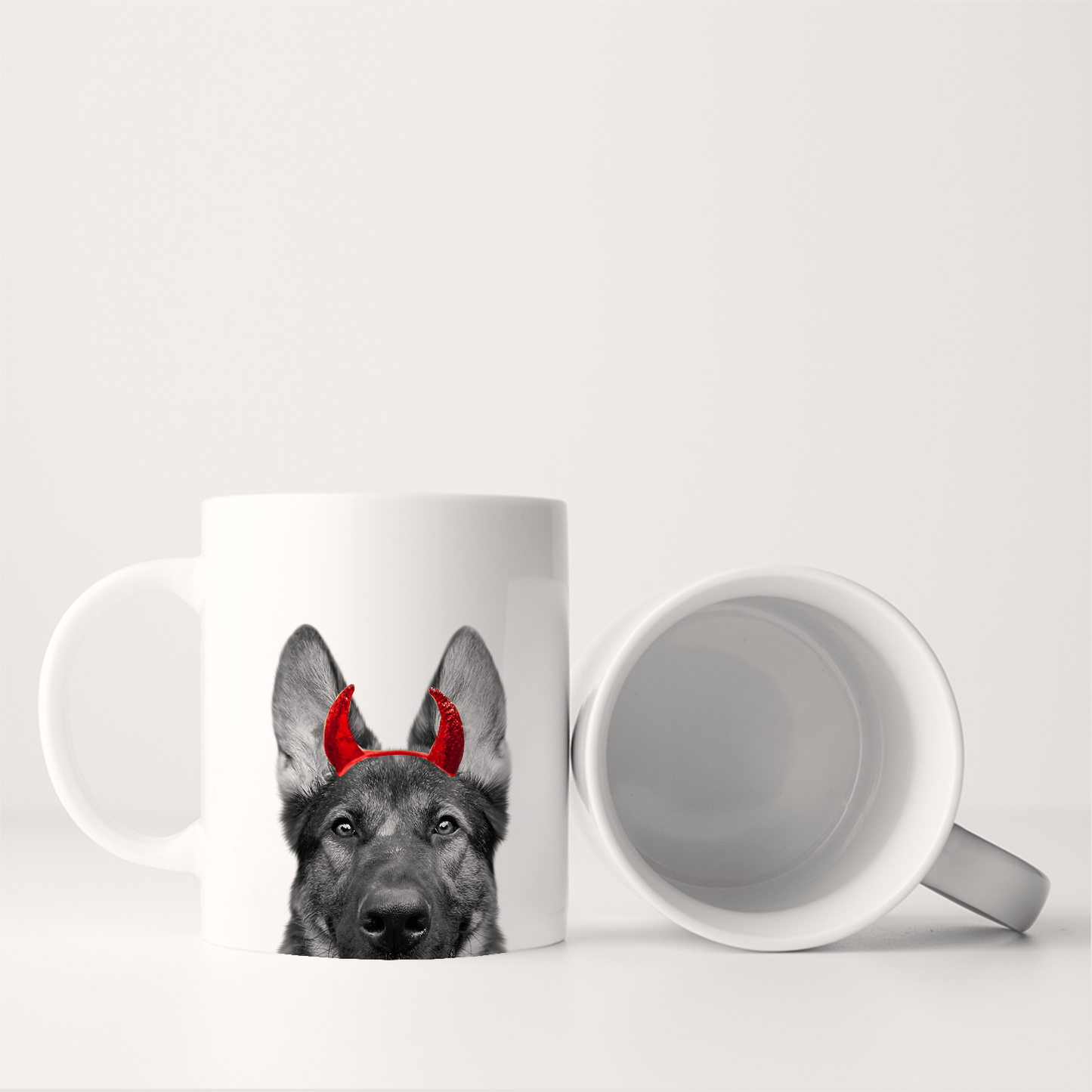 Lil' Devil Peeking Pet Halloween Mug