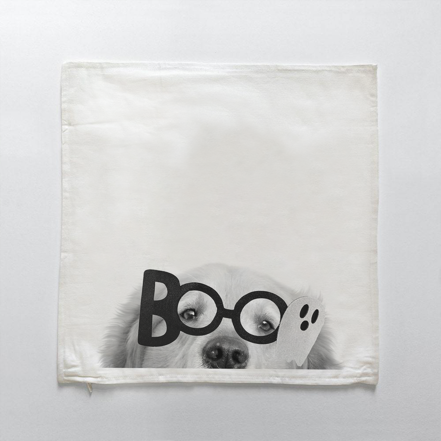 Lil' Boo Peeking Pet Halloween Pillow Cover