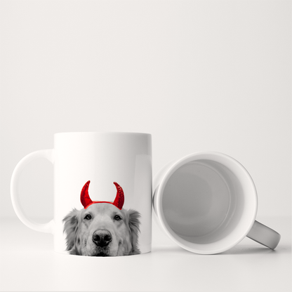 Lil' Devil Peeking Pet Halloween Mug