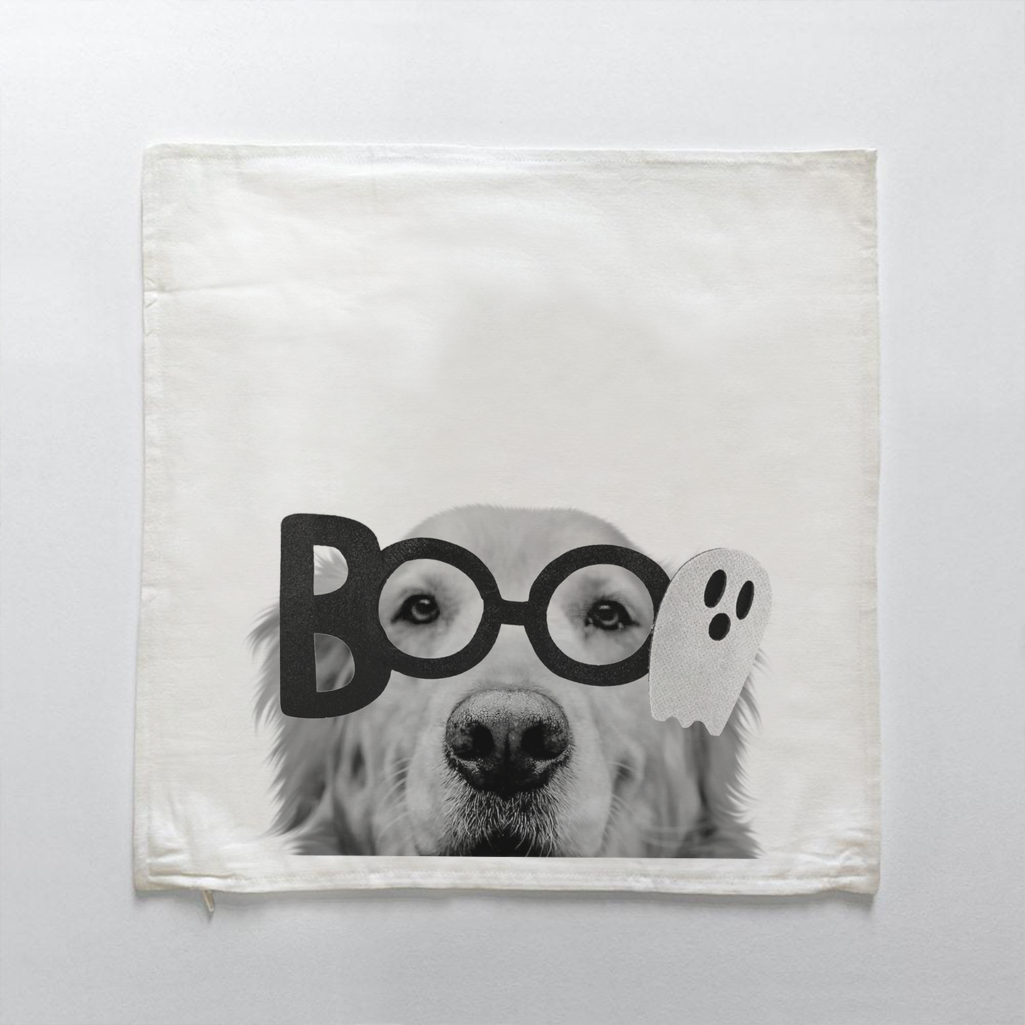 Lil' Boo Peeking Pet Halloween Pillow Cover