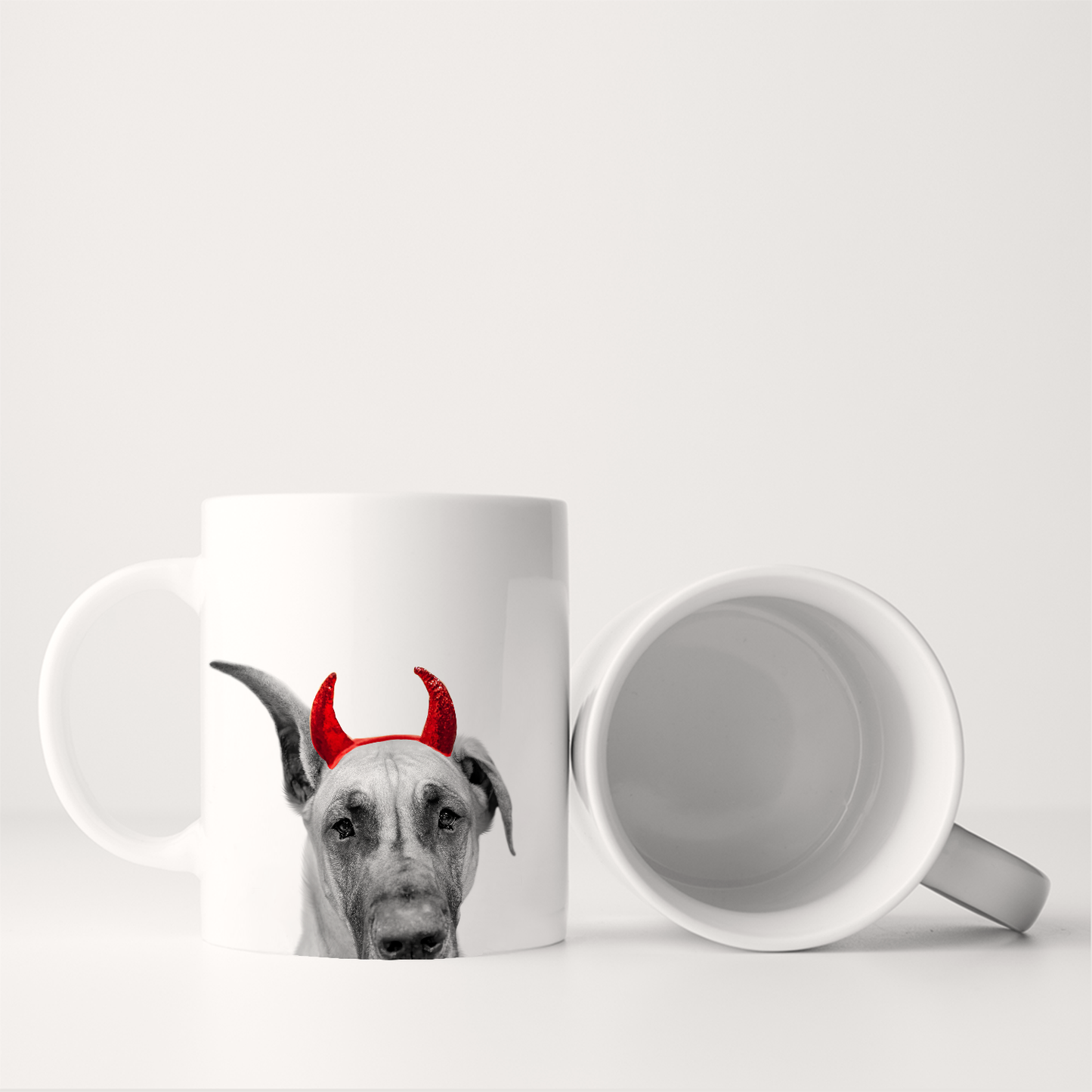 Lil' Devil Peeking Pet Halloween Mug